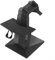 XFKSHCJU VR Headset Stand for Meta for Quest 2/3/3S, Space-Saving Display Holder, Sturdy ABS Desktop Mount Station, Compatible with VR Accessories, Modern Design in White or Black(White),black