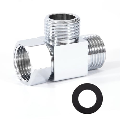 Desviadores de Agua en Forma de T de 3 Vías, Adaptador de Conector de Manguera G1/2 para Válvula de ángulo, Brazos de Ducha, Rociador de Bidé de Inodoro, Accesorios de Tubería