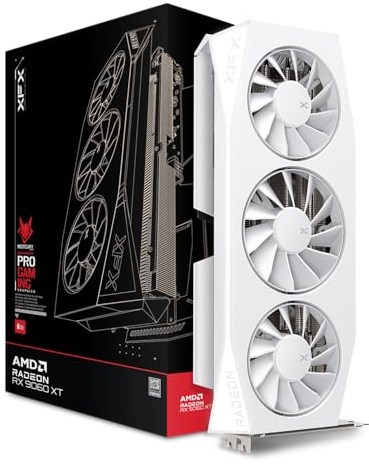 XFX Mercury AMD Radeon RX 9060XT OC White Gaming Edition mit 16 GB GDDR6, HDMI 2xDP, AMD RDNA™ 4 (RX-96TMERCW9)