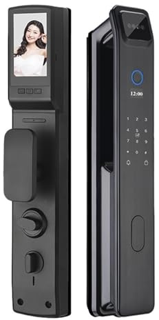 ZADCCS Serratura intelligente per porta, APP Completamente Automatica Riconoscimento Facciale 3D Smart Lock Impronta Digitale Chiave Biometrica A Scheda Serratura Domestica(Face battery TF)