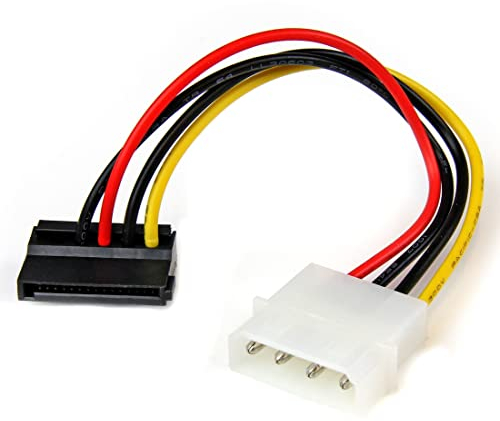 StarTech.com Adattatore cavo di alimentazione Molex 4 Pin a SATA con angolare sinistro 15 cm, (SATAPOWADPL)