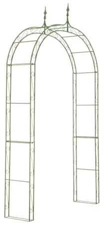 CLP Arcade De Jardin en Fer Forgé Lenz I Arche A Rosiers Robuste Et Stable I Support pour Plantes Grimpantes I Hauteur 264 cm, Couleur:Vert Antique