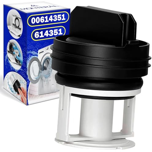 Pelusas Filtro Lavadora 74 x Ø 52 mm con Código Original 00614351 614351 para Bosch para Balay para Constructa para Siemens para Neff - Garantía de 10 Años - MONTERAL