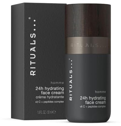 RITUALS Homme Gel Crema Hidratante, Crema Facial Hidratante 24 Horas para Hombre con Vitamina C y Complejo de Péptidos, 50 ml