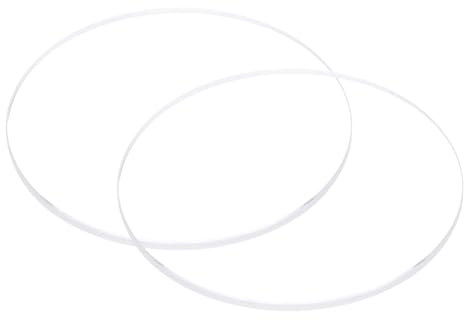 QUARKZMAN 2 Stück Uhr Klares Kristallglasobjektiv 46 mm Durchmesser, 2 mm dick, rundes flaches Mineralglas mit hoher Lichtdurchlässigkeit, Ersatzteil für Uhrenmacherreparatur