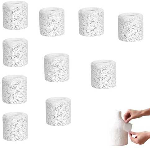 10 Rollen Gipsbinden Gipsabdruck Set Babybauch Gipsbinden zum Basteln für der Medizin oder im Modellbau Baby Bauch Modellbau Kunst (5cm x 270cm)