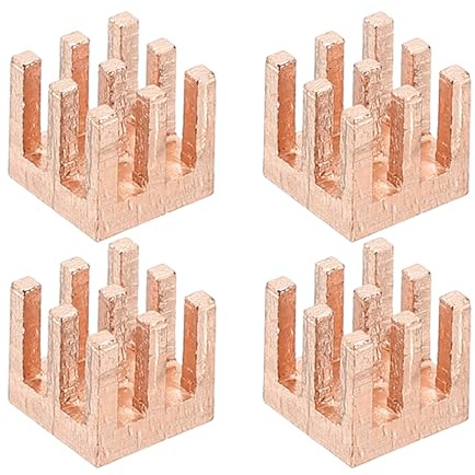 PATIKIL Copper Heatsink 6x6x6mm, 4 Pcs Heat Sink Cooler Radiator for Raspberry Pi Chip CPU Power Transistor FET IC Power Amplifier