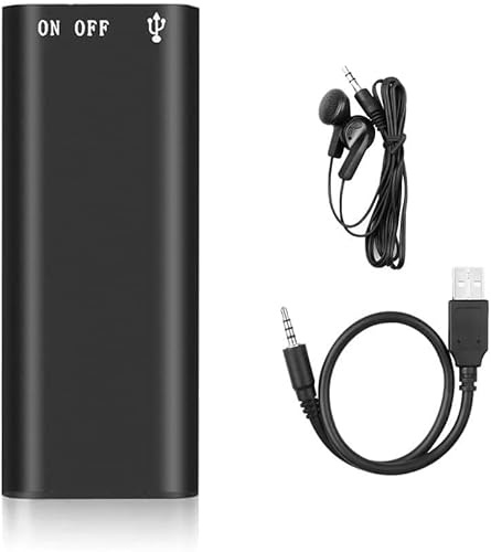 MEESOGA Grabadora de voz de 32 GB, grabadora de audio con cancelación de ruido, grabadora con función de borrado, mini grabadora de voz digital, grabadora de voz digital, grabadora de audio para