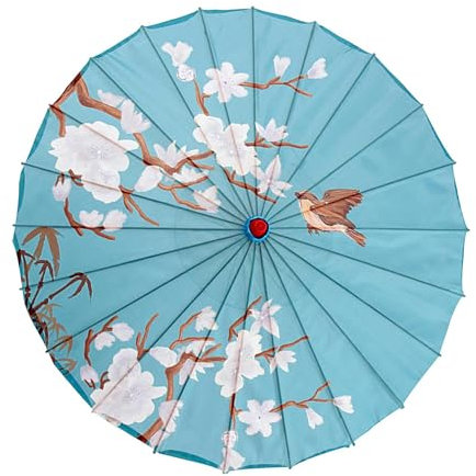 Générique Parapluie Japonais | 81 cm Parasol Art Japonais Fleurs de Prunier - Tissu Soie Résistant au Vent Accessoire de Danse Fait Main pour Événements Photographie de Mariage
