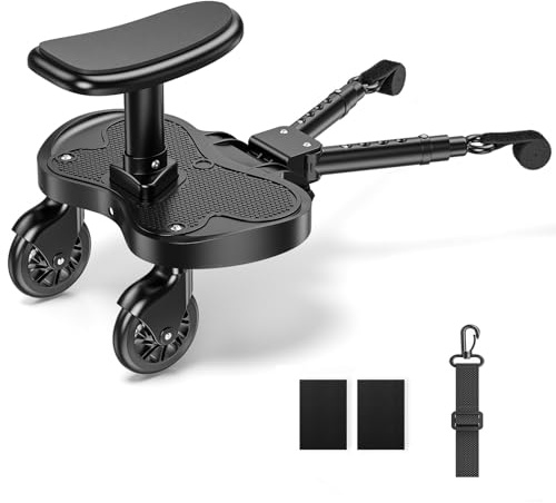 Acemora Tavola universale per passeggino con sedile, piattaforma extra large per stare in piedi e sedersi, adatta per il 99% dei passeggini/carrozzine, età 2-6 (25 kg), installazione rapida e semplice