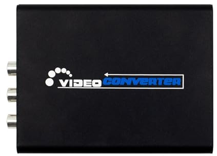 Yooghuge Convertidores HDTV a AV S-Video CVBS a adaptador de conmutador, convertidores 1080P para PC de escritorio de vídeo a adaptador HDTV