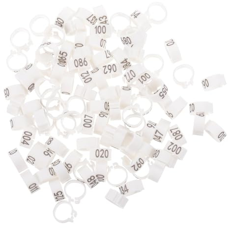 Kisangel 100 Pcs Plastic Pigeon Foot Rings Bird Leg Bands for Poultry Identification Lightweight and Easy to Apply for Various Small Birds