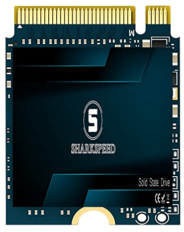 S SHARKSPEED M.2 2230 128 GB, 30 mm NVME PCIe Gen3.0x4 SSD för Steam Deck, Surface Pro, ROG Ally, GPD, Ultrabook, bärbar dator