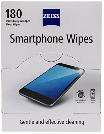 ZEISS Smartphone Wipes, Electronic Screen Cleaner for Digital Device Displays, Safe for Cleaning iPads, Laptops, Tablets, Kindles & more, Individually Packed Single Use Disposable Cloths - Pack of 180