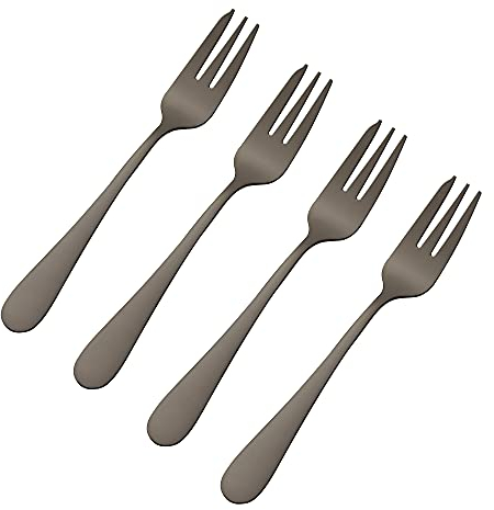 Viners Select Set of 4, 18/0 Stainless Steel Pastry Fork Set, Grey