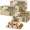 Brennholz Gemischt Kaminholz 30, 60, 90kg Buche Birke Eiche Kiefer Fichte Holz Für Ofen Kamin Kaminofen Feuerschale Grill Feuerholz 25 cm Kammergetrocknet Kingpower, Menge:90 kg