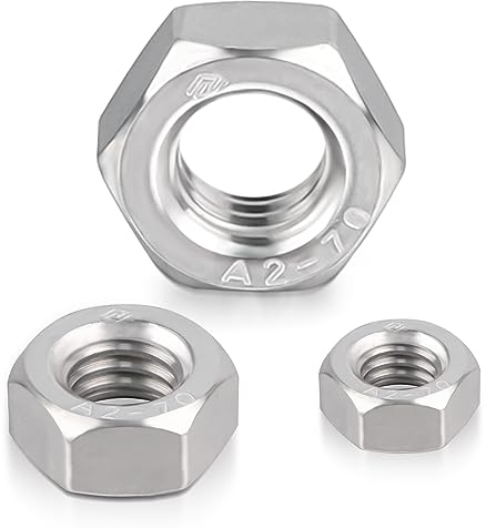 MINISOISO Ecrou 100 Pièces Ecrou Inox M4, Ecrous Hexagonal en Acier inoxydable, Écrou de Blocage Autobloquant, DIN 934, Écrous Hexagonaux pour Vis