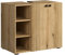 trendteam smart living - PureBliss - Waschbeckenunterschrank - Evoke Eiche - Rillenoptik - 3 offene Fächer + 1 Einlegeboden - (BxHxT) 90 x 79 x 53cm - edle Metallgriffe