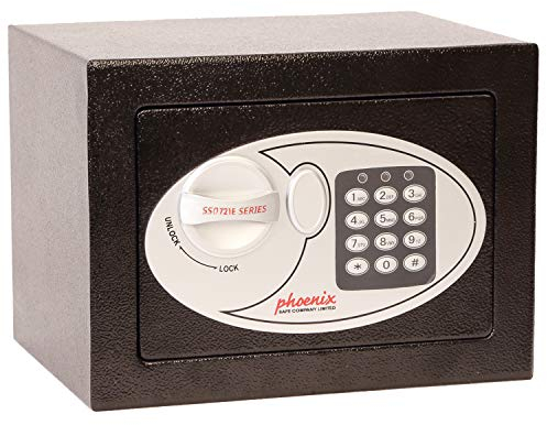 Phoenix Safe Compact Home Office SS0721E Security Safe with Electronic Lock, Steel, Black