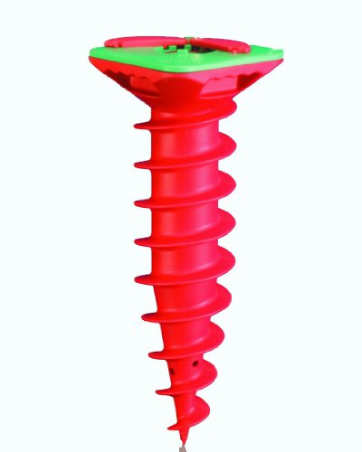 Metaltex 54700510080, Vite di ancoraggio per stendibiancheria ad ombrello, in plastica, Rosso, 15 x 15 x 42 cm