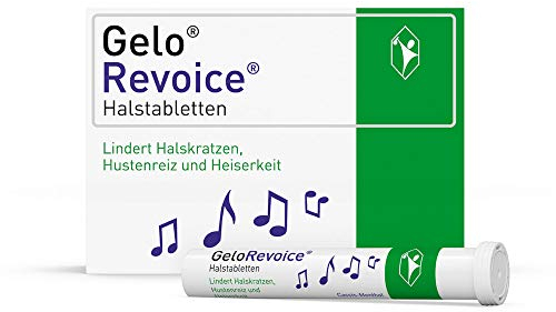 GeloRevoice Halstabletten Cassis-Menthol: Lindert Halskratzen, Hustenreiz und Heiserkeit, lang anhaltende Linderung auch bei Halsschmerzen, Schluckbeschwerden und Räusperzwang, 60 Stk