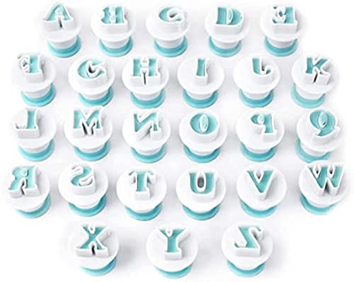 Cutters 26 Stück Alphabet Keksausstecher für Fondant, Kuchendekoration, Zuckerguss