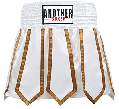 ADFRTZH Pantalones Cortos de MMA Muay Thai Kickboxing Uniforme de Entrenamiento de Artes Marciales para Adultos y niños,Blanco,M