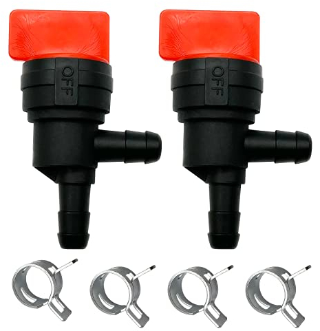 90 Degree Fuel Cut Off Valve 1/4 Inline Shut Off Valve with Clamps