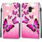 for Samsung Galaxy J6 2018 Case, PU Leather Wallet Book Flip Folio Stand View Cover Pouch Compatible with Samsung J6 2018 Phone Case (Pink Butterfly)
