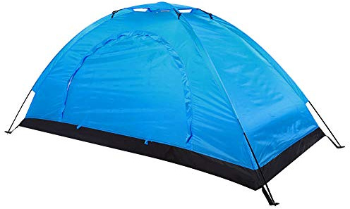 Jiawu Tente de Randonnée, Tente 1 Personne Légère, Portable, Camping, Randonnée, Ultralégère pour Un Homme, Personne Seule, Camping en Plein Air, Randonnée, Pêche, Escalade (Bleu)