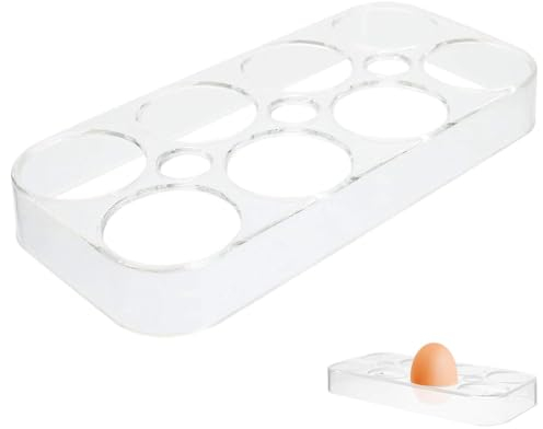 Refrigerator Egg Tray Durable Plastic Egg Holder Boxes 8 Eggs Egg Rack Shelf Holder for Kitchen Refrigerator Countertop