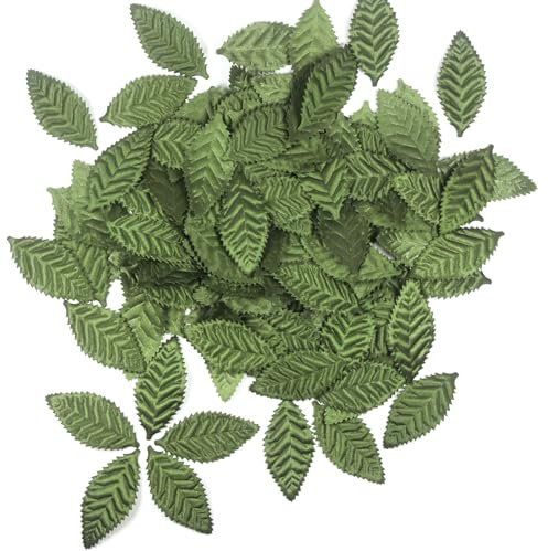 Tssnlur 100 foglie artificiali verdi, foglie finte di stoffa, foglie finte per decorazioni per fogliame, decorazioni fai da te, ghirlande per feste, matrimoni, giardini, decorazioni fai da te