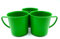 3 Stück Tasse 330 ml, aus Kunststoff, Farbe grün, Plastikgeschirr, Campinggeschirr, Kunststofftasse, Kindergeschirr, Mehrweg