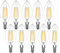 Zcexhph Ampoule Flamme E14,4W Ampoule Filament LED,Dimmable LED Bougie Flamme,400LM Lampe Forme de Bougie,Blanc Chaud 2700K,AC220V pour Décoration,10 Pièce