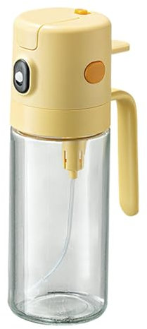 Kitchen Oil Dispenser, Multi-Purpose Oil Bottle for Spraying and Pouring Without Opening the Cap, Atomiser Bottle for Grape Seed Oil and Olive Oil, Heat Resistant Glass Oil Spray, 550 ml Spray Glass