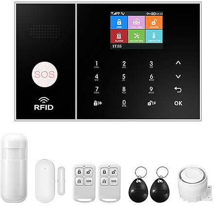 Système de sécurité domestique, Système D'alarme De Sécurité For La Maison, GSM, Contrôle Intelligent Par Application, Kit D'alarme Anti-cambriolage Avec Capteur De Porte, Fonctionne