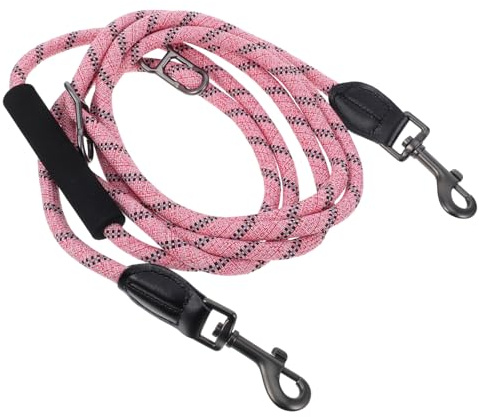 Sosoport Laisse pour Chien Mains Laisse D'Épaule avec Clips À Double Extrémité ; Sangle De Traction en Bandoulière avec Longueur Réglable pour La Course Et La Marche