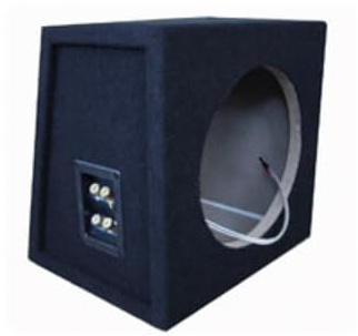 Necom MDF Caisson Vide pour Subwoofer 10-inch/25cm 2X Connexion