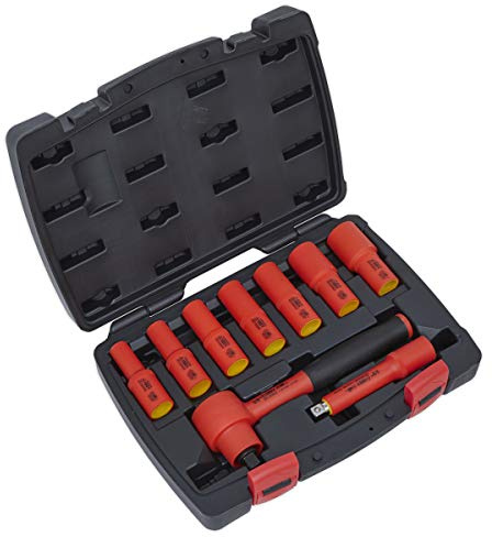 Sealey Ak7942 Insulated Socket Set 9Pc 3/8In Sq Dr 6Pt Walldrive Vde Approved