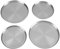4-tlg Herdabdeckplatten rund，Edelstahl Herdabdeckschutz Deckel Set，Herdabdeckplatten Abdeckplatten-Set