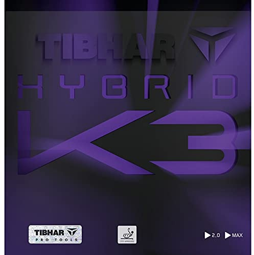 Tibhar Revêtement Hybrid K3 Couleur 2,0 mm, rouge, Taille 2,0 mm, rouge