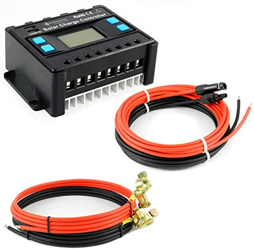 solartronics Solar Set 20A Laderegler Kabel Batterie Laderegler Photovoltaik Inselanlage