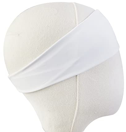 Lin’s Liliana Outdoor Sport Stirnband, rutschfeste Haarbänder für Tennis, Jogging, Wandern, Radfahren (Weiß)
