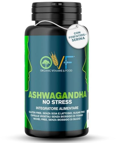 OVF Ashwagandha di Alta Qualità (60 Capsule) - 500 mg di Withania Somnifera e 100 mg di Fosfatidilserina - Favorisce il Benessere Mentale - Promuove Concentrazione, Sonno e Coordinazione muscolare