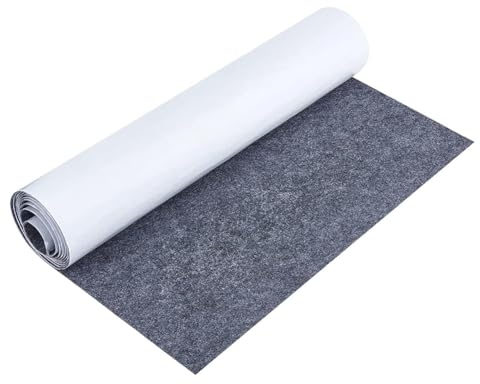 Feutrine Autocollante Tissus Autocollant - 40 x 220 cm Feutrine Rouleau, pour doublure de boîte, sous-verre, tapis de tiroir, voiture, cadre photo, pieds de chaise, pieds de table, 1 mm d'épaisseur