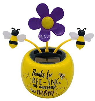 Asudaro Solarfigur Wackelkopf Figur, Solar Tanzende Blume Solarblume Wackelfigur Wackelblume Auto Solarenergie Tanzen Blume Auto Spielzeug Niedliche Auto Armaturenbrett Ornament Typ 2