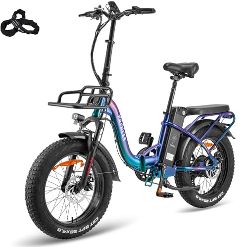 Fafrees F20 MAX E Bike dam vikbar 20 tum 48 V 22,5 Ah batteri 54 N.m, [Officiell ] E-cykel män 150 kg, elcyklar Ebike hopfällbar cykel Shimano 7 mountainbike E Fatbike elektrisk
