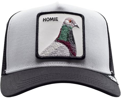 Goorin Bros. Cappello da Camionista Unisex Tutta Tela por The Farm, Nero Argento (Pigeon 100), Taglia Unica
