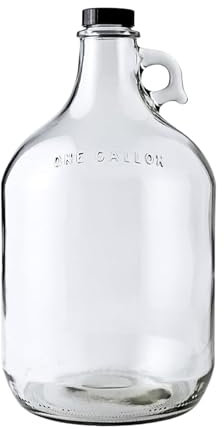 NCPSAKD Transparente,1 Gallon,Fermentador de Vino de Vidrio