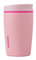 Owala SmoothSip Slider Insulated Stainless Steel Coffee Tumbler, Reusable Iced Coffee Cup, Hot Coffee Travel Mug, BPA Free 12 oz, Pucker Up